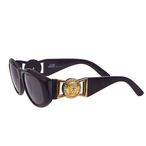 versace sunglasses gold and black|black versace sunglasses with rhinestones.